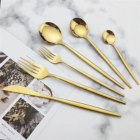 Viskana Torin 36-Piece Minimalist Cutlery Set – Premium Stainless Steel Flatware with Matte Finish