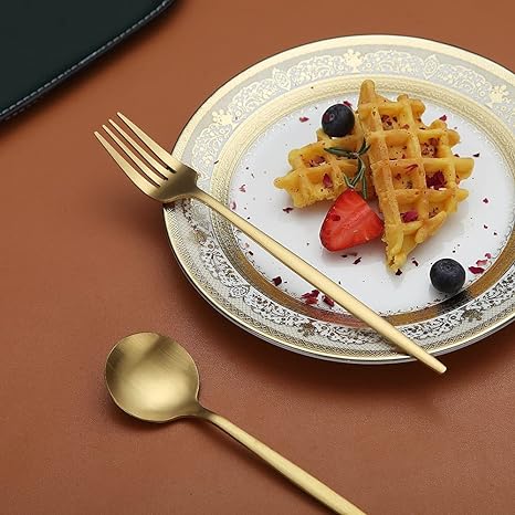 Viskana Minimalist Luxury Cutlery Set – 20 pieces, Titanium & Stainless Steel