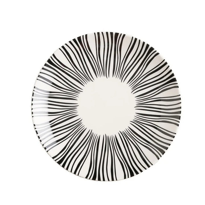 Viskana Geometric Pattern Ceramic Dinner Plate Set