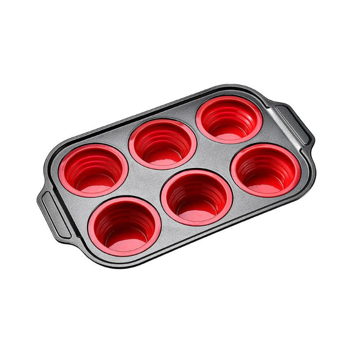 Viskana Press-Release Silicone Muffin Pan with Sturdy Metal Frame