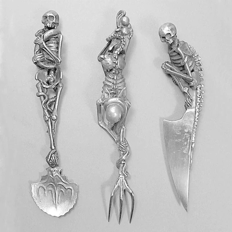 Halloween Gift Skeletal Cutlery Sets Viskana