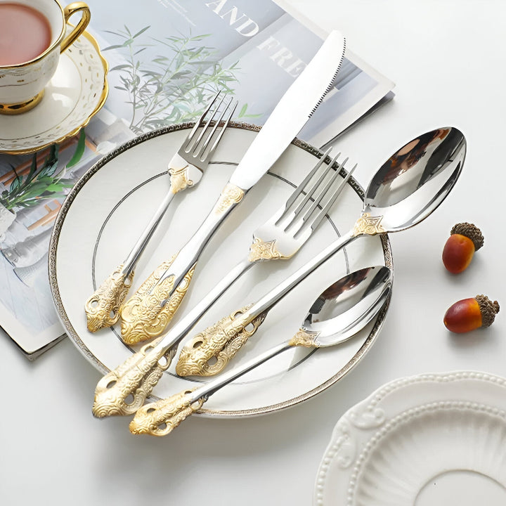 Viskana Luxury Gold Cutlery Set