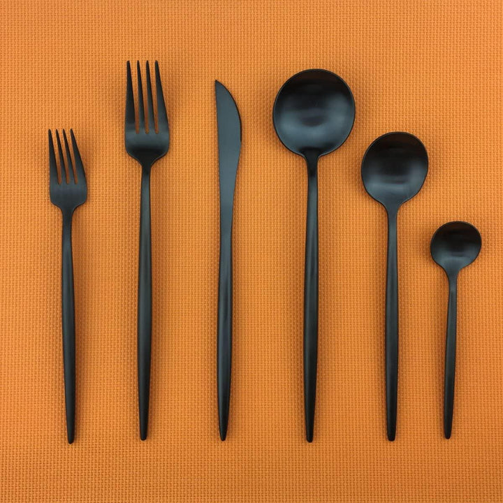 Viskana Torin 36-Piece Minimalist Cutlery Set – Premium Stainless Steel Flatware with Matte Finish