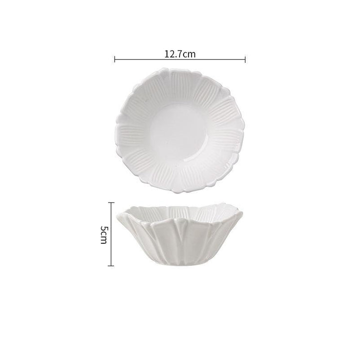 Viskana Flower Shaped Ceramic Deep Bowl