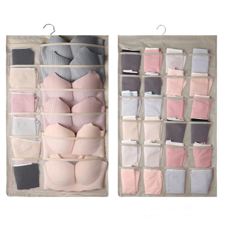 Viskana Dual Sided Wall Shelf Wardrobe Storage Bags