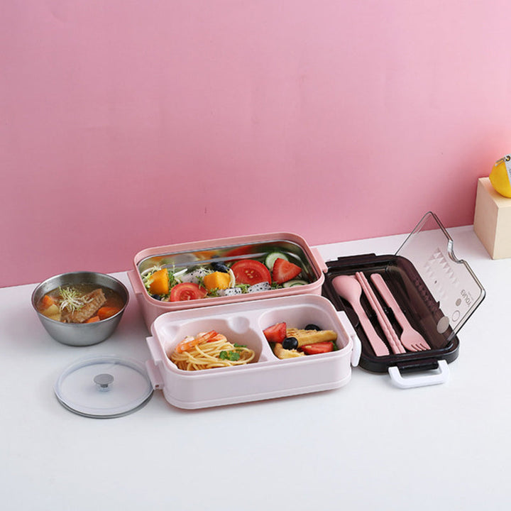 Portable Three Stackable Lunch Box Viskana