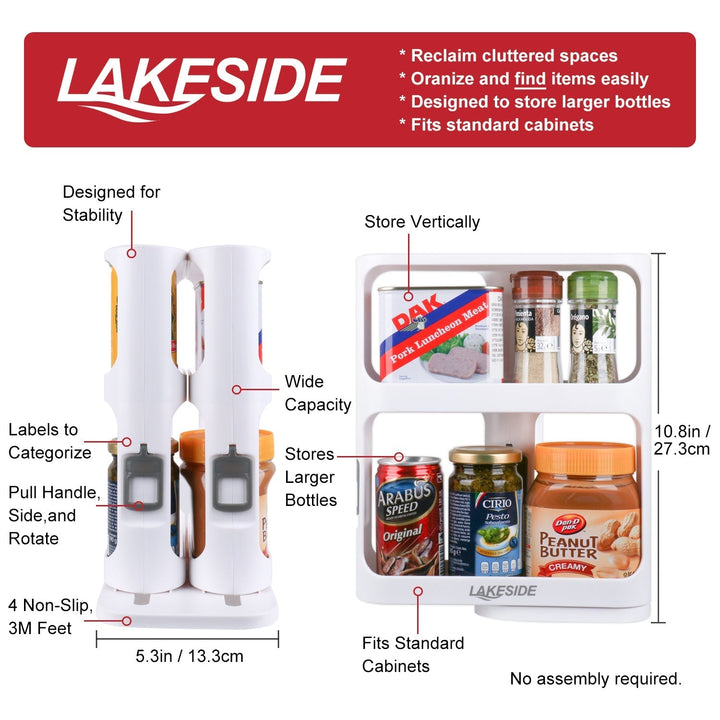 Viskana LAKESIDE™ Rotating Spice Rack Organizer
