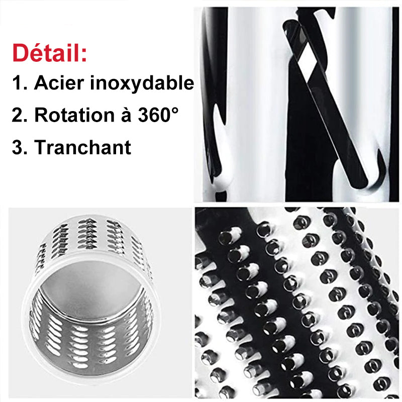3-in-1 rotary cheese grater vegetable slicer | Viskana