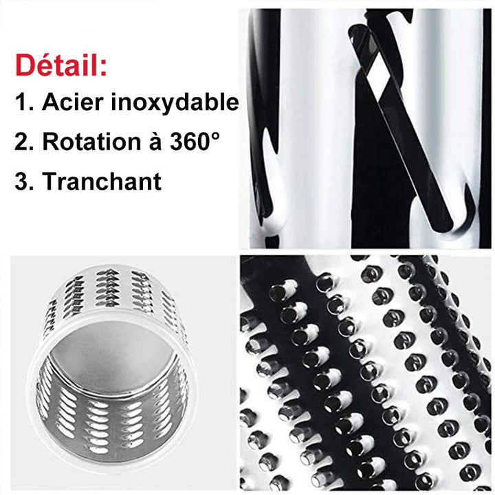 3-in-1 rotary cheese grater vegetable slicer | Viskana