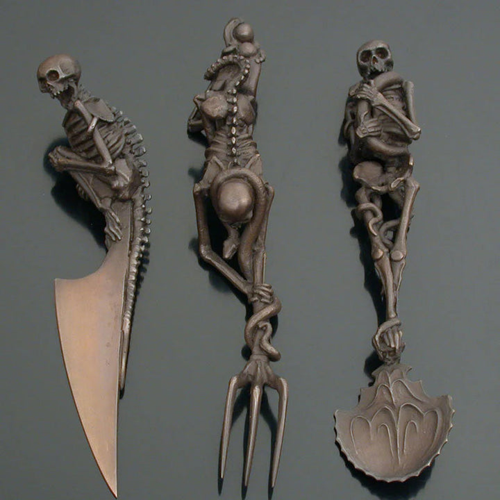 Halloween Gift Skeletal Cutlery Sets Viskana