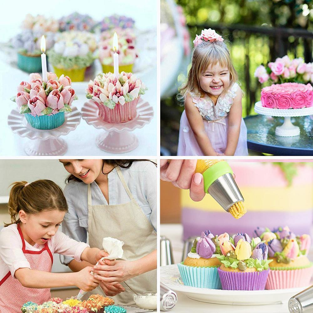 Viskana Stainless steel spout set (13 pieces) for cupcakes and cake decoration action
