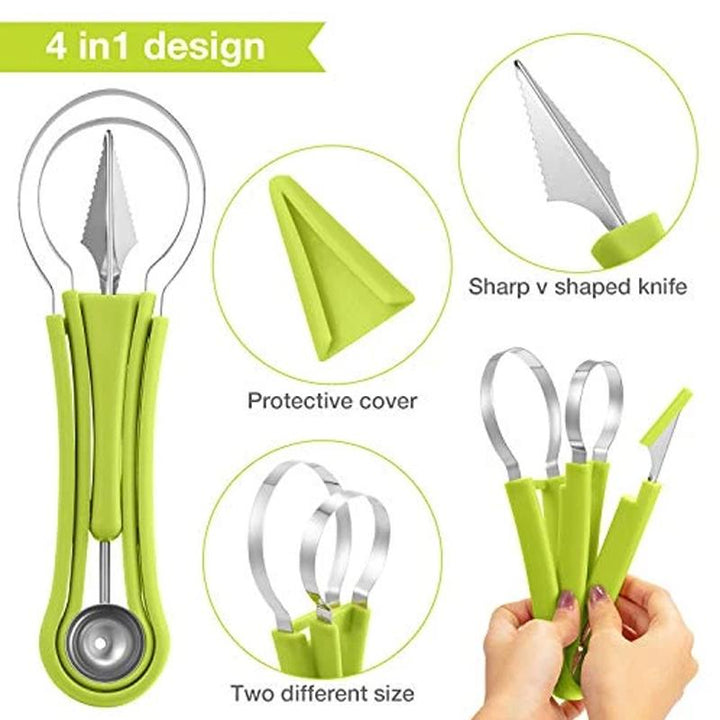 Viskana 4 in 1 Stainless Steel Fruit Tool Set