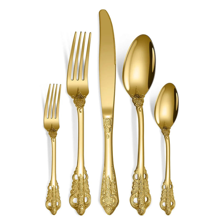 Viskana Luxury Gold Cutlery Set