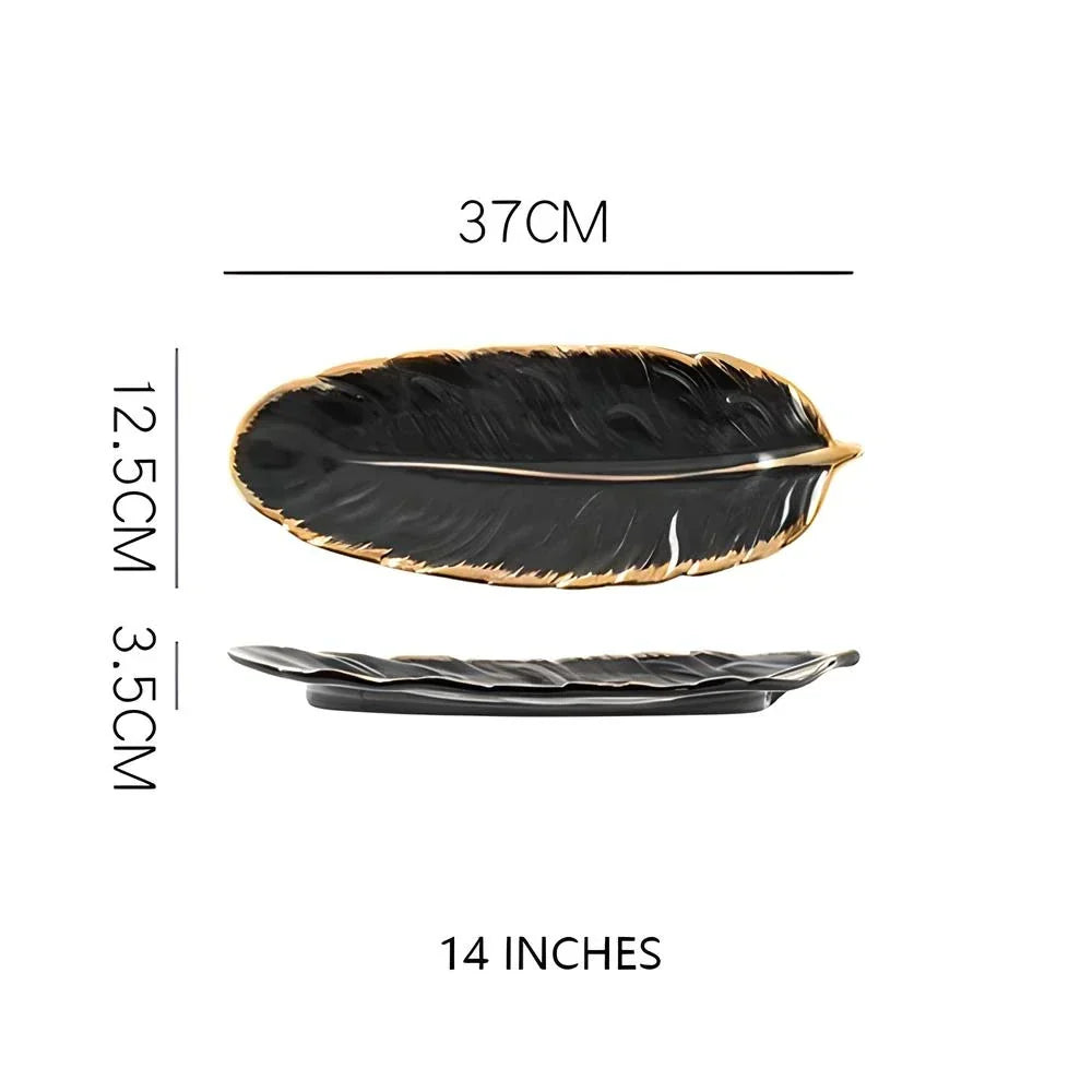 Viskana Luxury Nordic Ceramic Storage Tray for Jewelry and Tableware