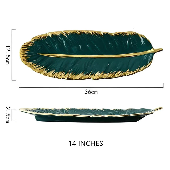 Viskana Luxury Nordic Ceramic Storage Tray for Jewelry and Tableware