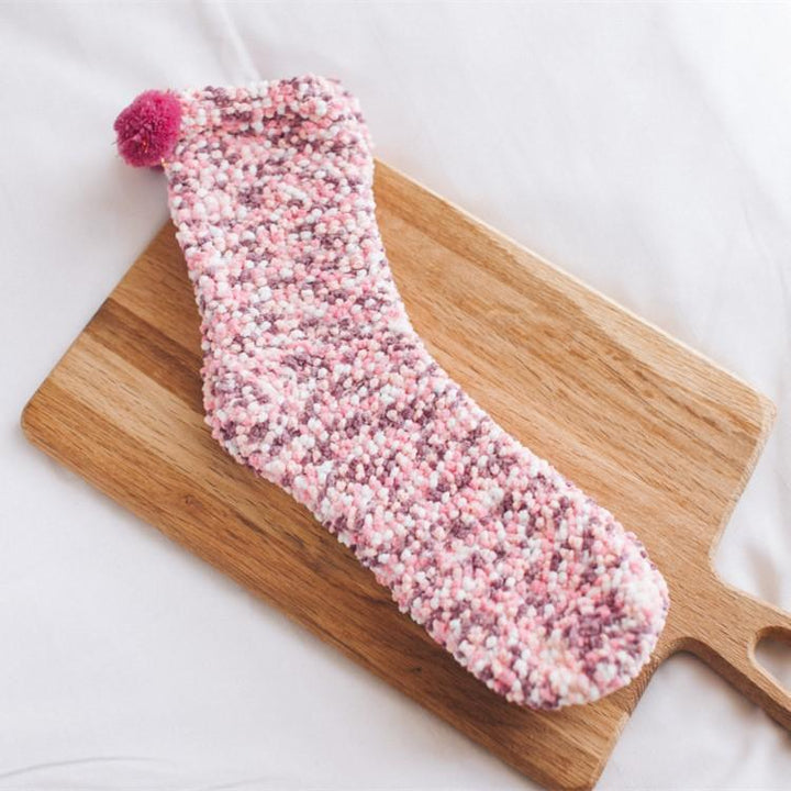 Viskana Coral Fleece Cupcake Socks