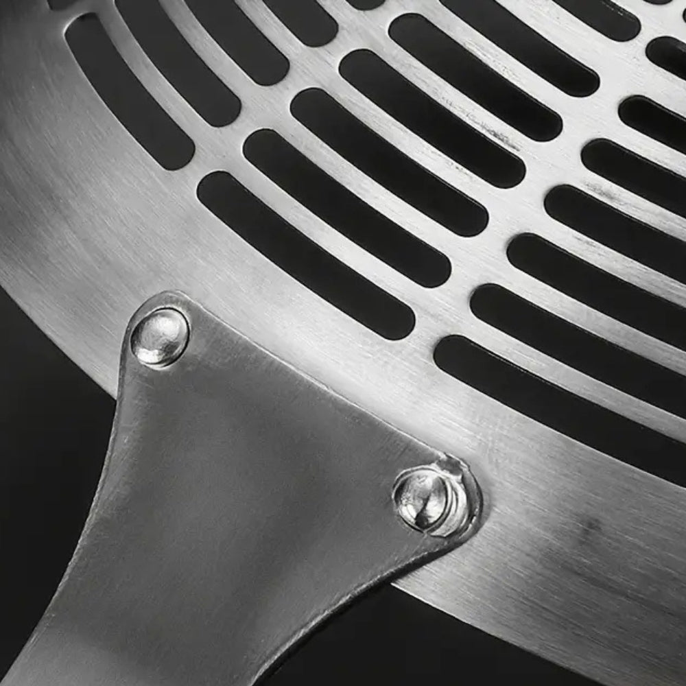 Viskana Stainless Steel Wooden Strainer Ladle