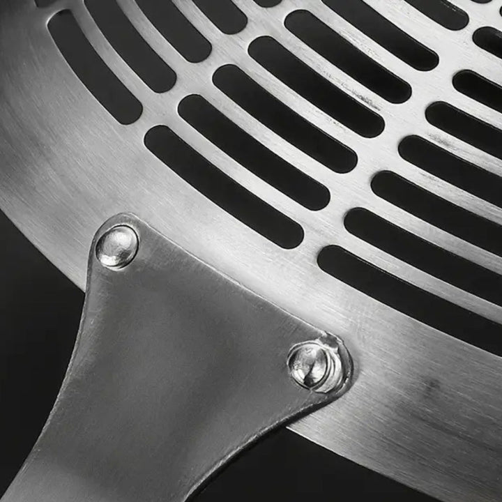 Viskana Stainless Steel Wooden Strainer Ladle