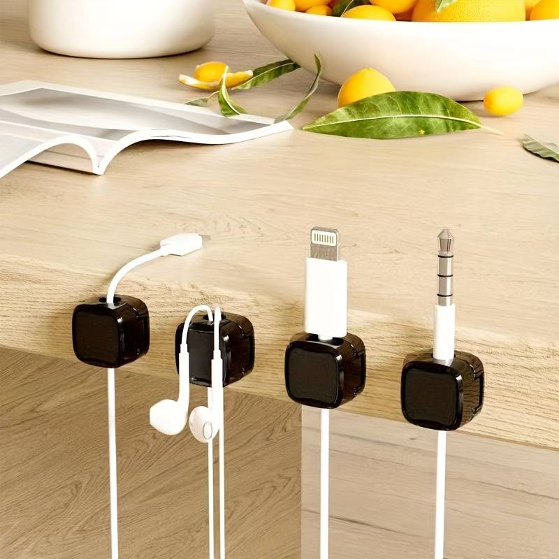 Viskana Magnetic Cable Organizer | Desktop Cord Management Hub | Adhesive & Residue-Free