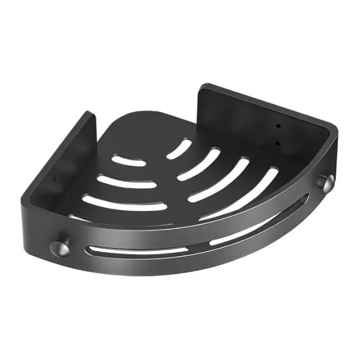 Viskana Bathroom Wall Shelf – Stainless Steel Corner Basket with Adhesive Holder