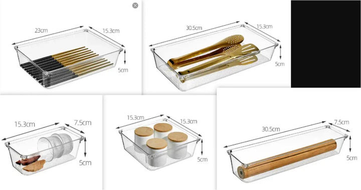 Viskana Adjustable Kitchen Drawer Organizer for Utensils & Cutlery