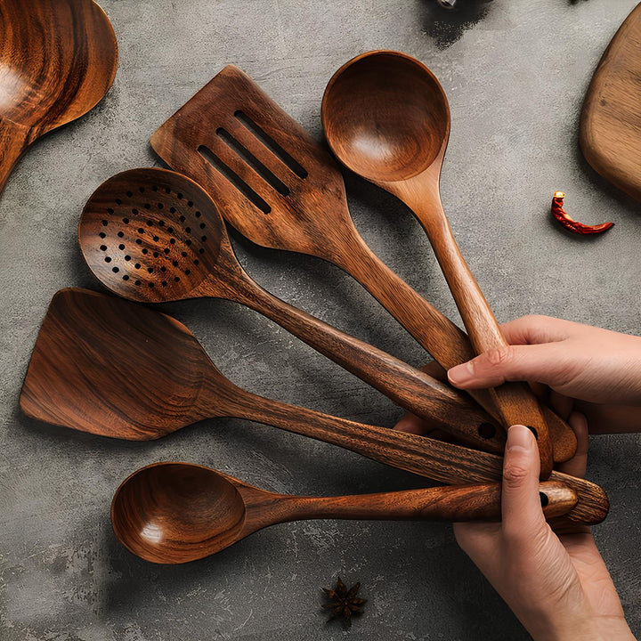Wooden Kitchen Utensil Set