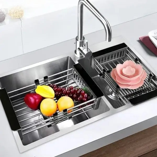 Viskana Expandable Stainless Steel Draining Basket for Sinks