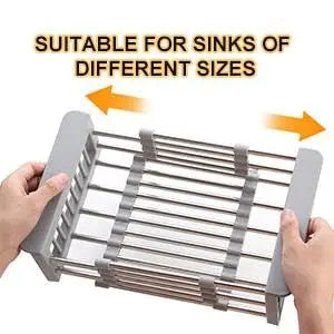 Viskana Expandable Stainless Steel Draining Basket for Sinks