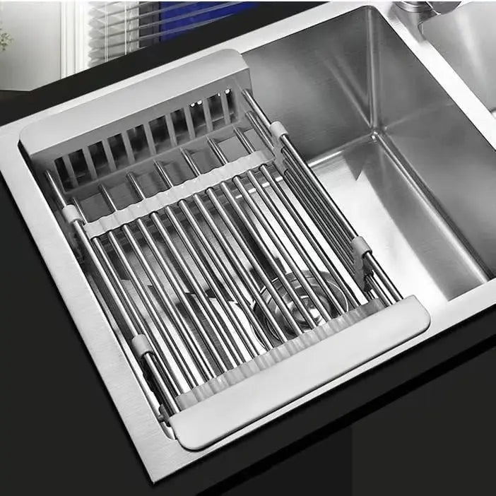 Viskana Expandable Stainless Steel Draining Basket for Sinks