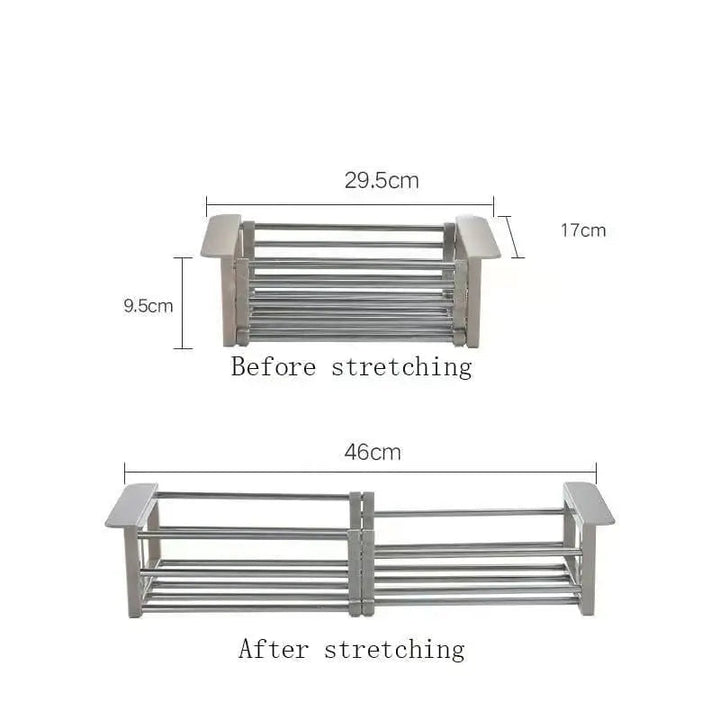 Viskana Expandable Stainless Steel Draining Basket for Sinks