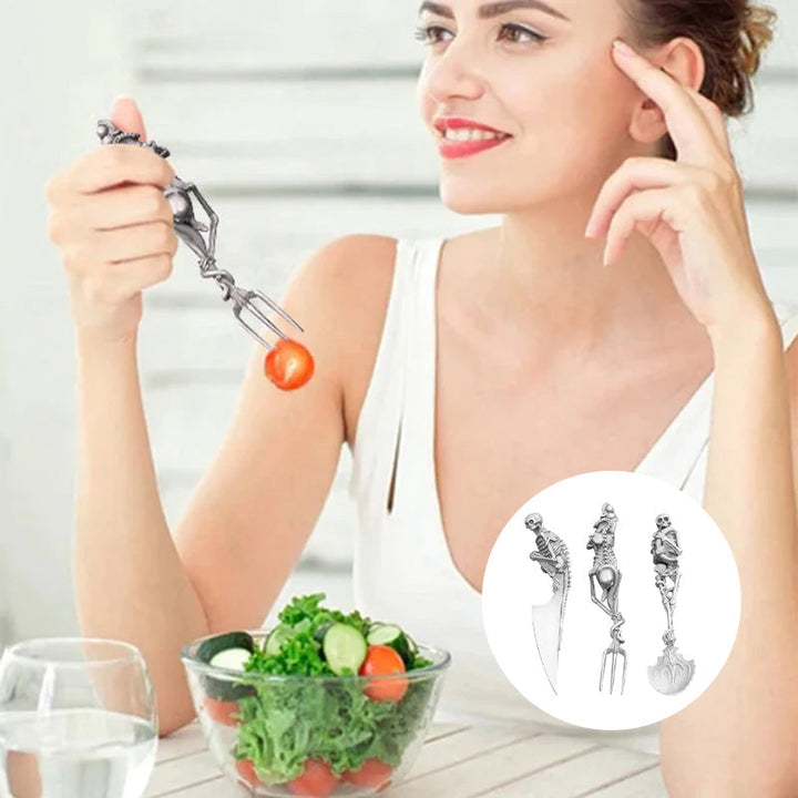 Halloween Gift Skeletal Cutlery Sets Viskana