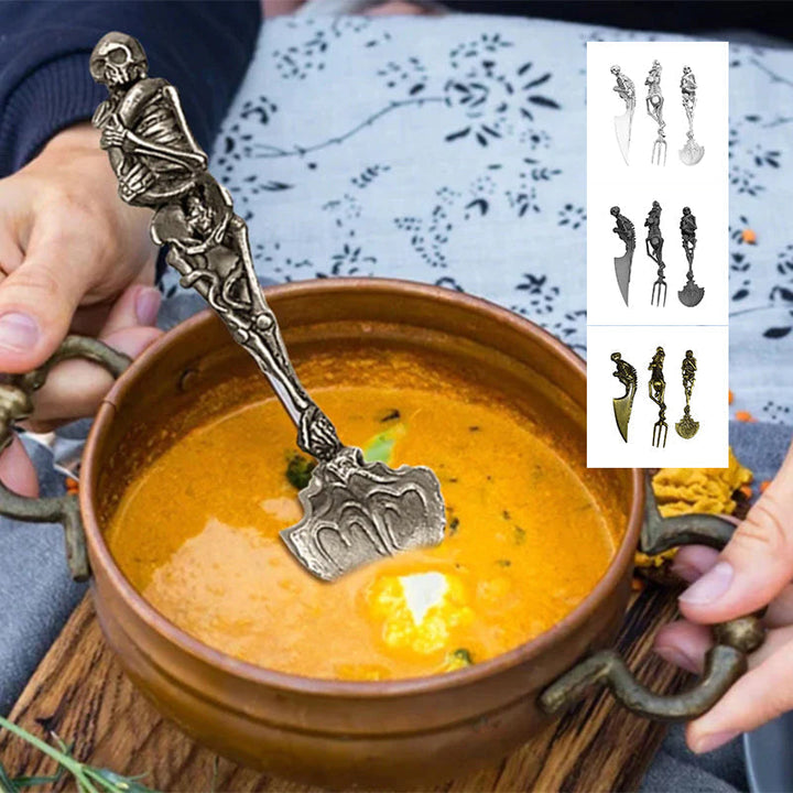 Halloween Gift Skeletal Cutlery Sets Viskana
