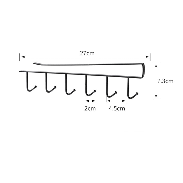 Viskana Kitchen Under Cabinet Organizer Hook Rack