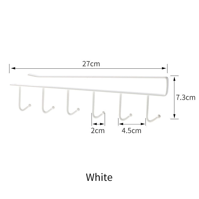 Viskana Kitchen Under Cabinet Organizer Hook Rack