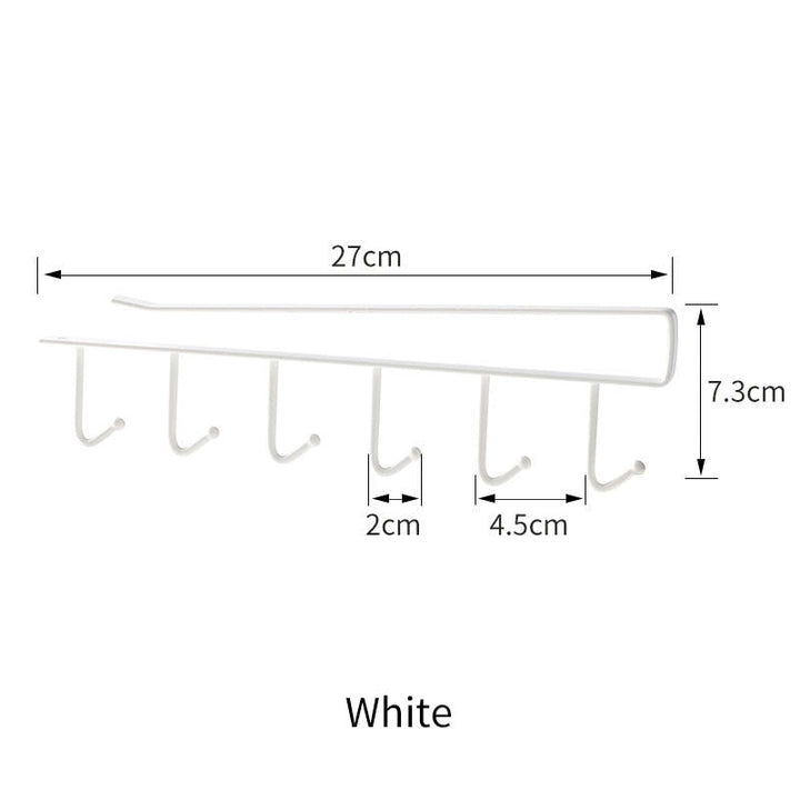 Viskana Kitchen Under Cabinet Organizer Hook Rack