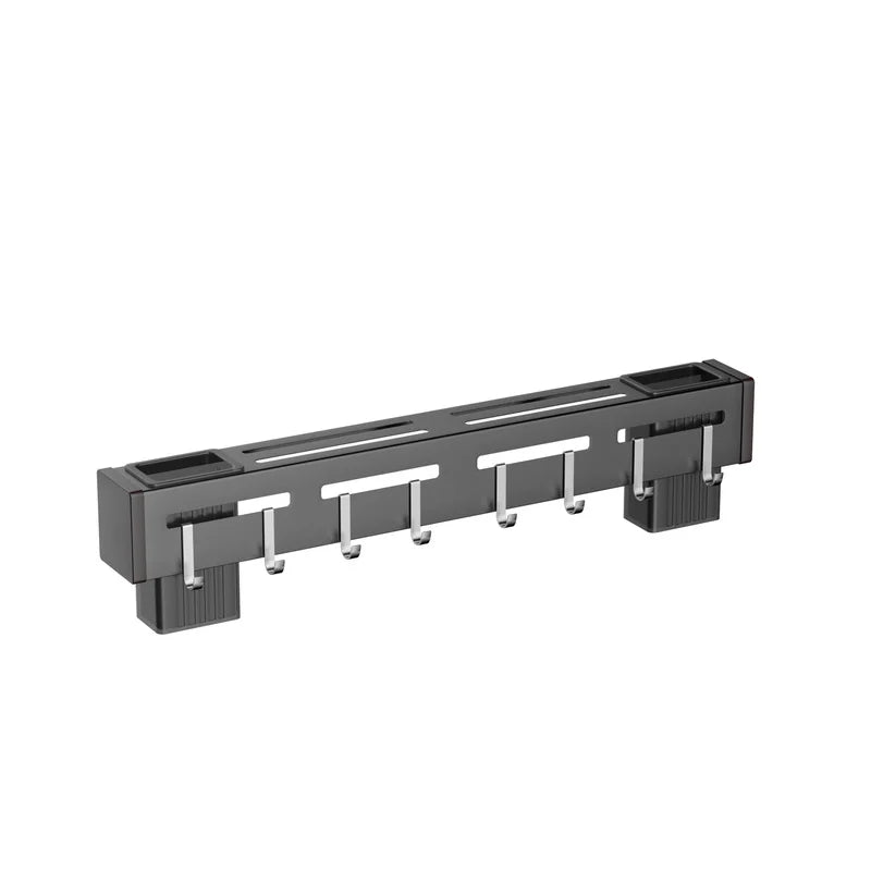 Viskana Organize Your Kitchen: Stainless Steel Wall-Mounted Knife Holder Shelf - Nail-Free Storage Shelf with Hooks for Cutlery - Cabinet Organizer for a Tidy Kitchen