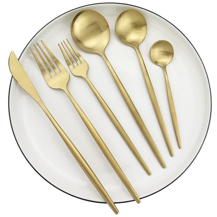 Viskana Torin 36-Piece Minimalist Cutlery Set – Premium Stainless Steel Flatware with Matte Finish