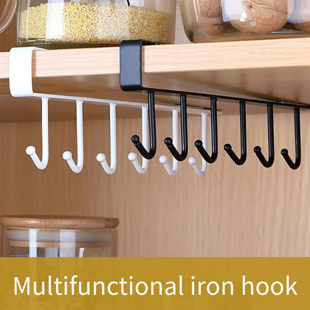 Viskana Kitchen Under Cabinet Organizer Hook Rack