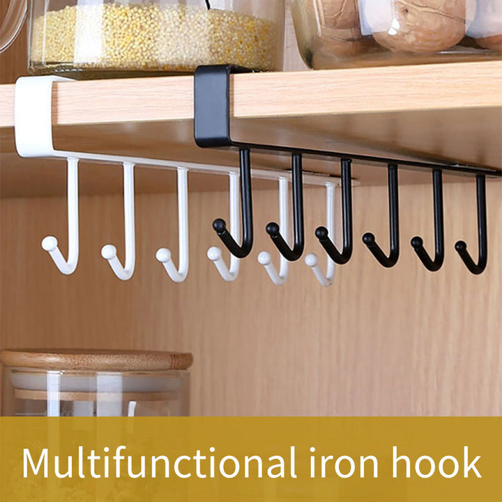 Viskana Kitchen Under Cabinet Organizer Hook Rack