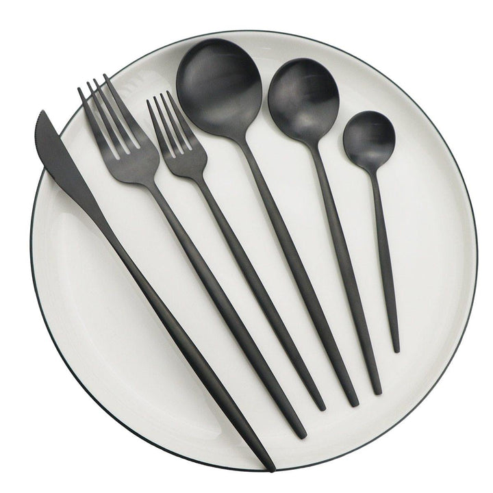 Viskana Torin 36-Piece Minimalist Cutlery Set – Premium Stainless Steel Flatware with Matte Finish