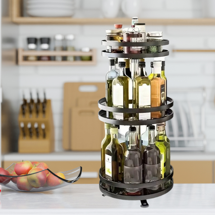 Viskana 360° Rotating Ingot Rack for Kitchen Cabinets