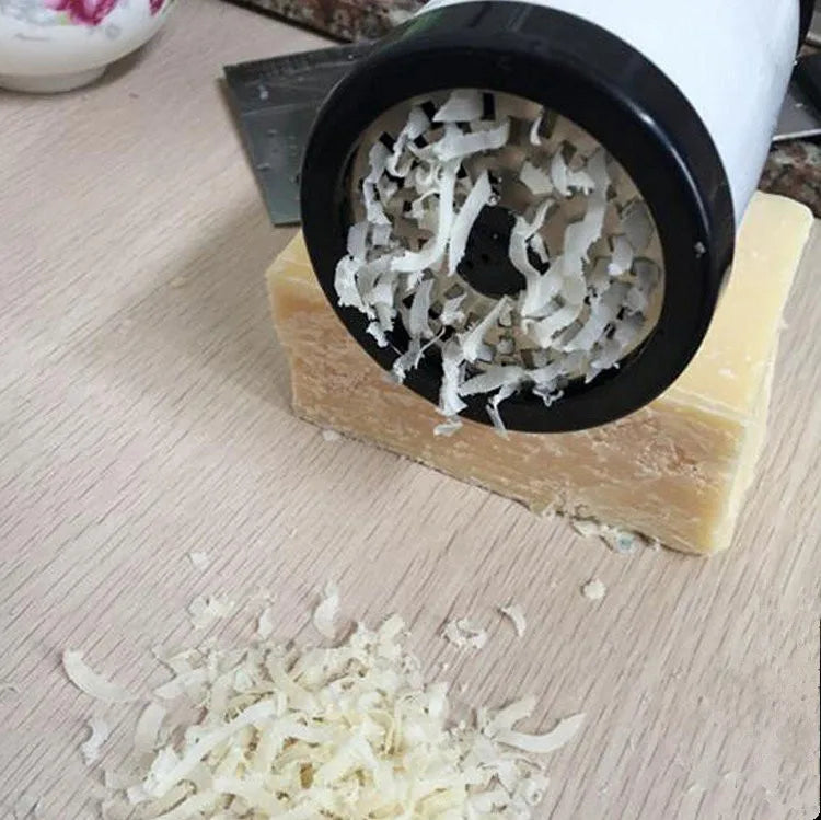 Viskana | Stainless Steel Cheese Grater GRATEVO DuoCut | Including 2 Cutting Inserts | Robust Cheese Slicer & Vegetable Grater