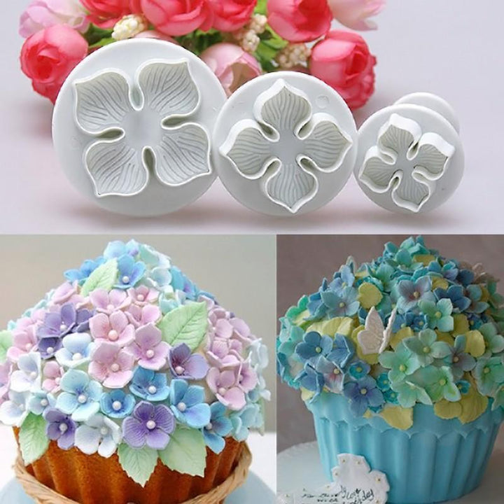 3 Piece Set - Flower Shape Pastry Decorating Tools Viskana