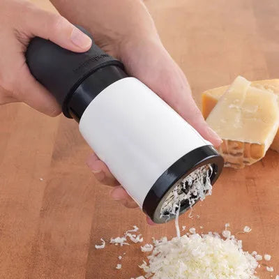 Viskana | Stainless Steel Cheese Grater GRATEVO DuoCut | Including 2 Cutting Inserts | Robust Cheese Slicer & Vegetable Grater