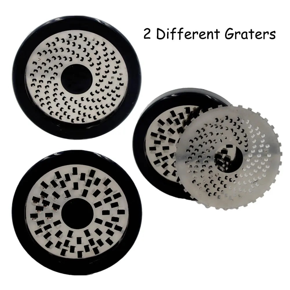 Viskana | Stainless Steel Cheese Grater GRATEVO DuoCut | Including 2 Cutting Inserts | Robust Cheese Slicer & Vegetable Grater