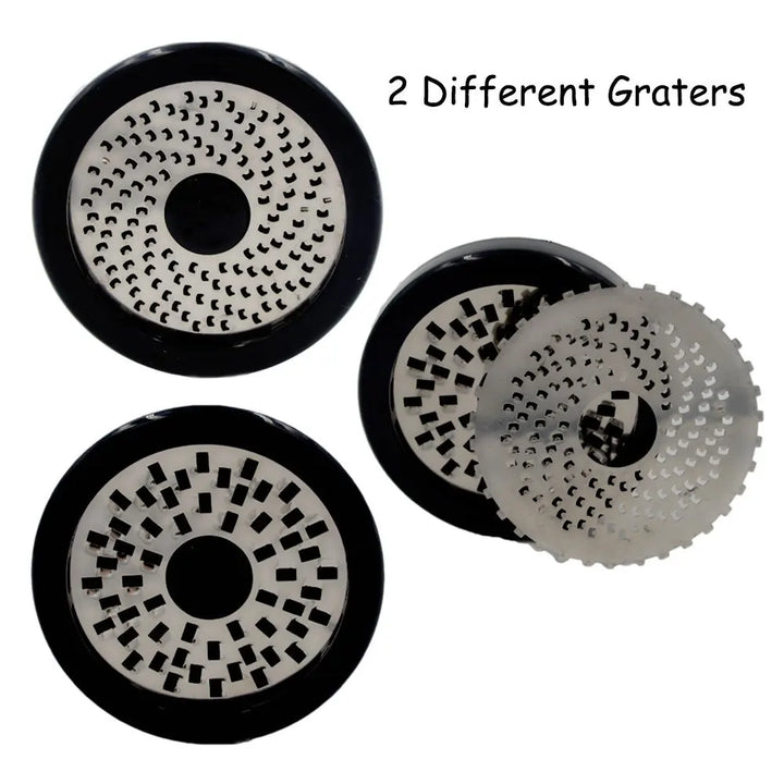 Viskana | Stainless Steel Cheese Grater GRATEVO DuoCut | Including 2 Cutting Inserts | Robust Cheese Slicer & Vegetable Grater