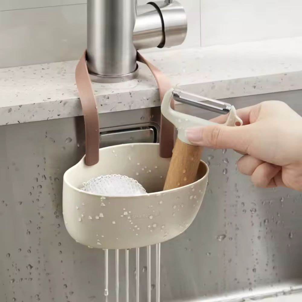 Viskana Hanging Silicone Dish Drainer Organizer