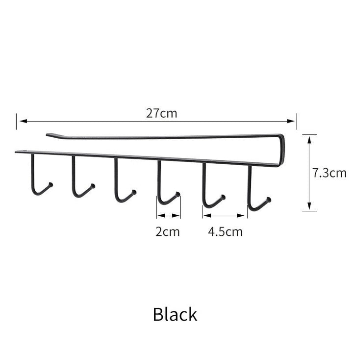 Viskana Kitchen Under Cabinet Organizer Hook Rack