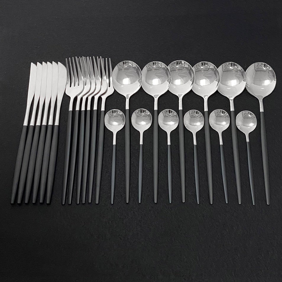 Viskana RoyalGlimmer Gold Cutlery Set - Gold Cutlery Set for a Luxurious Table Decoration