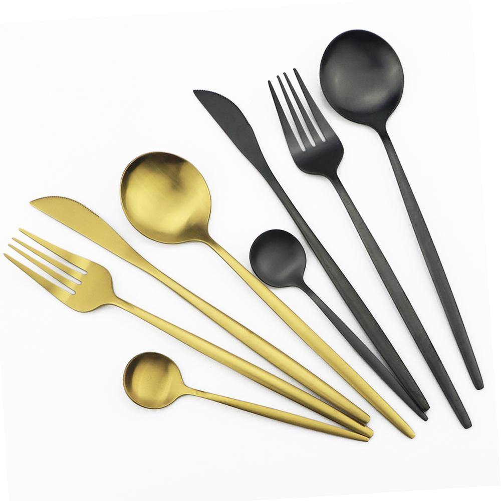 Viskana Torin 36-Piece Minimalist Cutlery Set – Premium Stainless Steel Flatware with Matte Finish